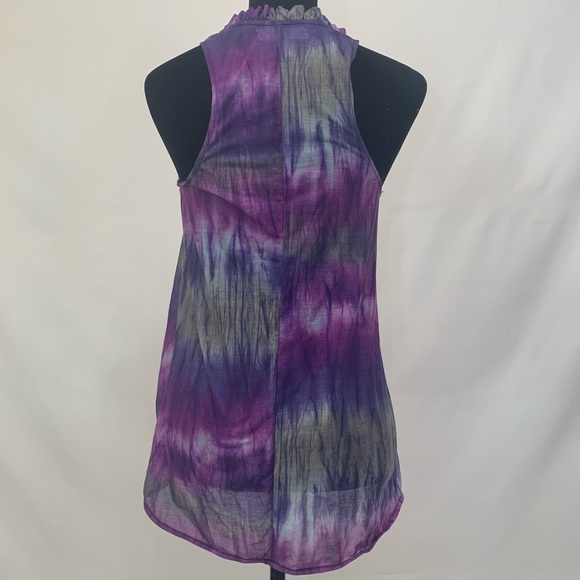 Piper & Sparrow purple tie dye sleeveless tunic - Picture 3 of 5